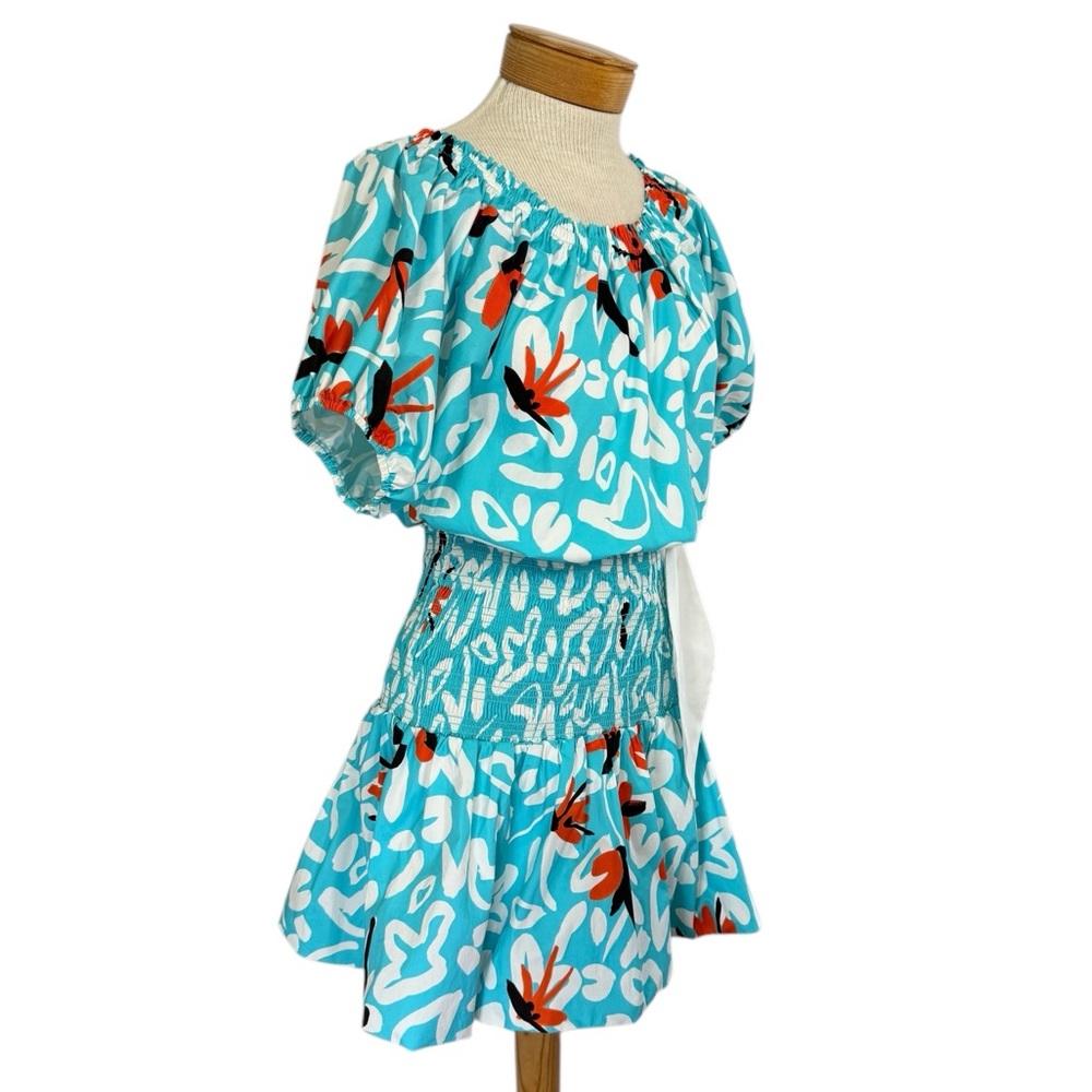 TANYA TAYLOR 6 Gwen Graphic Floral-Print Mini Dress $465 Resortwear Boho Chic - Picture 12 of 12